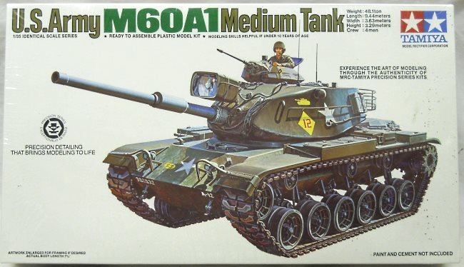 Tamiya 1/35 M60A1 Medium Tank, MT-128A plastic model kit